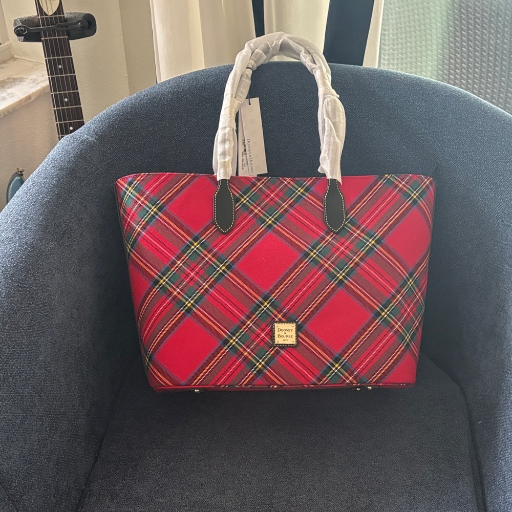 Dooney & Bourke Tartan Red Plaid Tote